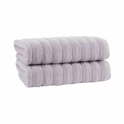 Enchante Home Vague Turkish Cotton 2 pcs Bath Towels