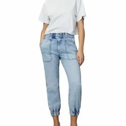 DL1961 Laura Womens High Rise Deep Pockets Jogger Jeans