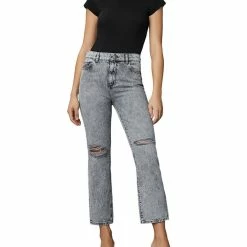 DL1961 Womens High Rise Crop Straight Leg Jeans
