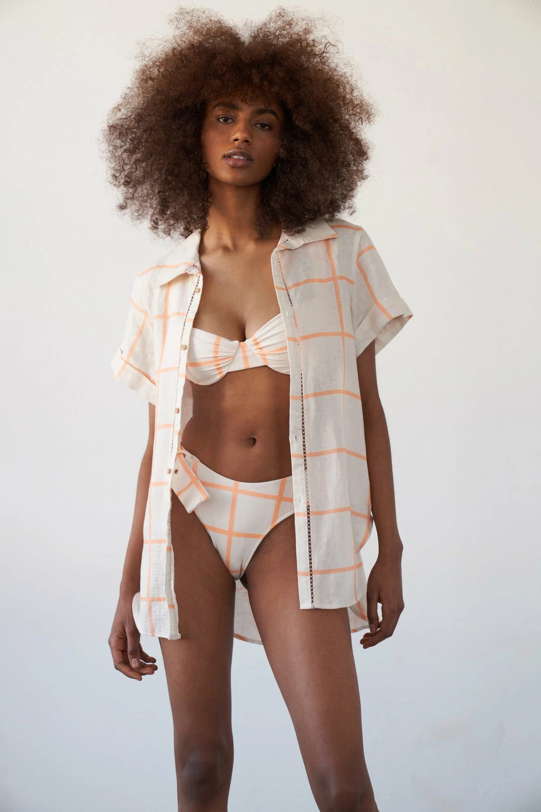 Revel Rey women Short Sleeve Sasha Shirt-Ettero Geo Linen 2 Revel Rey women Short Sleeve Sasha Shirt-Ettero Geo Linen - Image 2