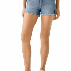 DL1961 Womens Applique Burned Cutoff Shorts