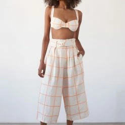 Revel Rey women Pheobe Pant-Ettero Geo Linen