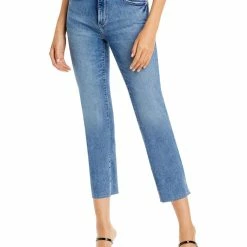 DL1961 Patti Womens Ankle Raw Hem Straight Leg Jeans