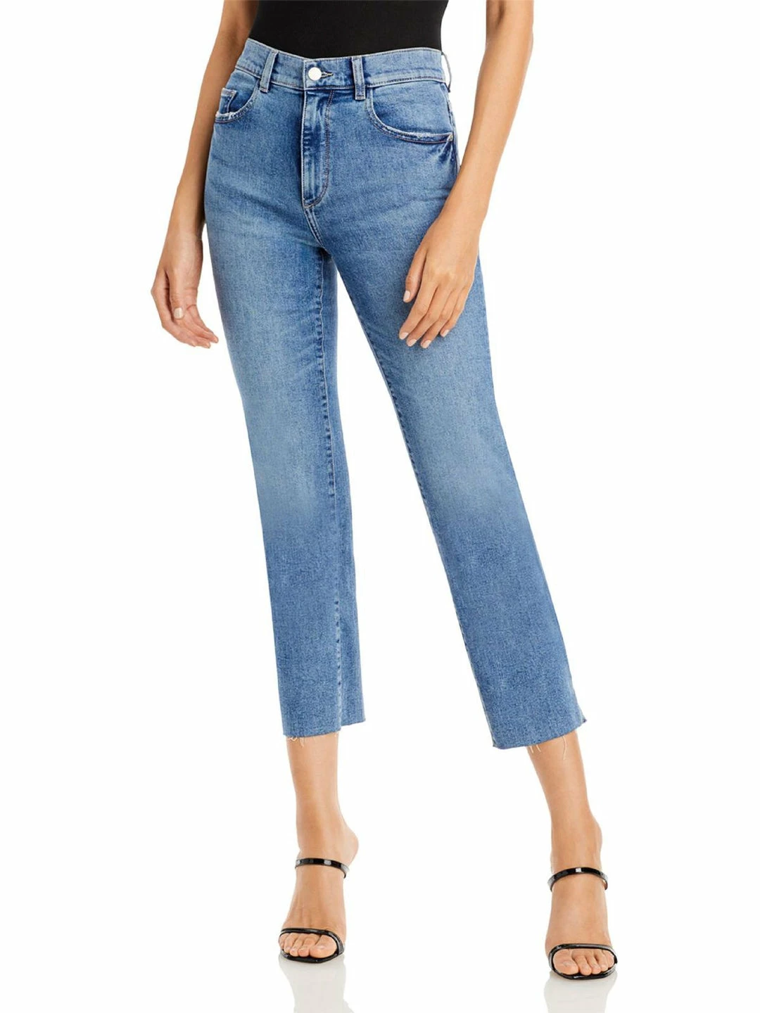 DL1961 Patti Womens Ankle Raw Hem Straight Leg Jeans 1 DL1961 Patti Womens Ankle Raw Hem Straight Leg Jeans