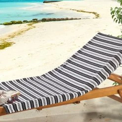 Enchante Home Black Chain Turkish Cotton Beach Towels