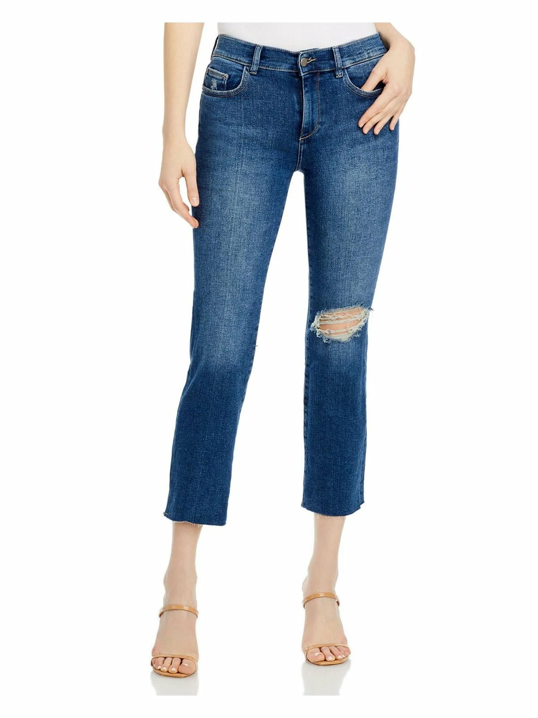 DL1961 Mara Womens Denim Raw Hem Straight Leg Jeans 1 DL1961 Mara Womens Denim Raw Hem Straight Leg Jeans