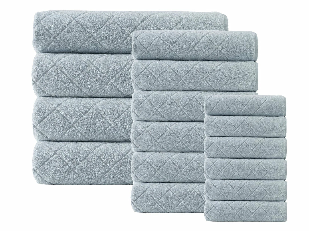 Enchante Home Gracious Turkish Cotton 16 pcs Towel Set 6 Enchante Home Gracious Turkish Cotton 16 pcs Towel Set - Image 6