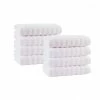 Enchante Home Vague Turkish Cotton 8 pcs Wash Towels