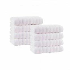 Enchante Home Vague Turkish Cotton 8 pcs Wash Towels