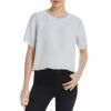 DL1961 Fort Tilden Womens Frayed Hem Short Sleeves Pullover Top