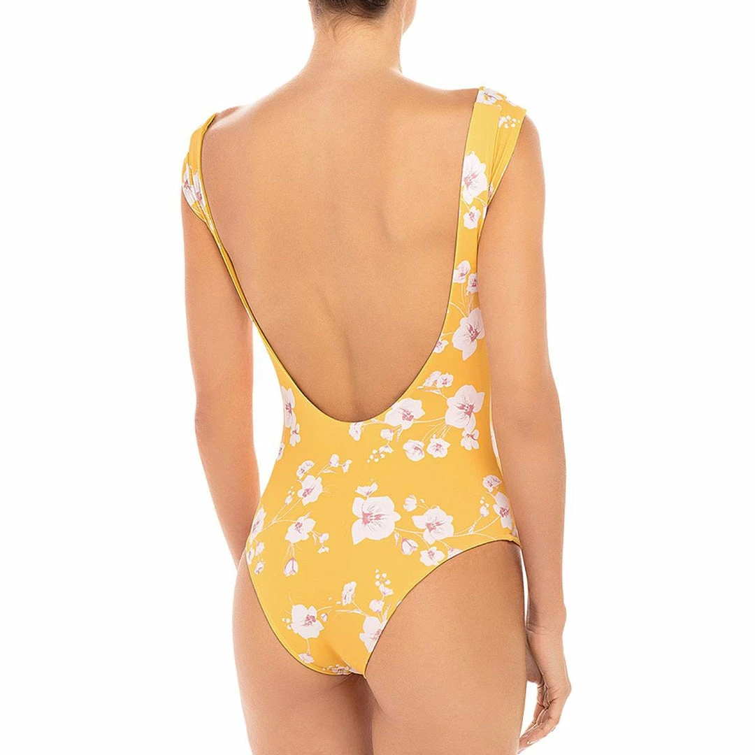 Revel Rey Womens Floral V Neck One-Piece Swimsuit 2 Revel Rey Womens Floral V Neck One-Piece Swimsuit - Image 2