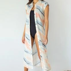 Revel Rey women Marisol Duster-Celestial Linen