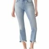 DL1961 Bridget Womens High Rise Frayed Hem Cropped Jeans