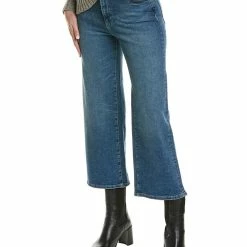 women DL1961 Hepburn Maritime High-Rise Wide Leg Jean