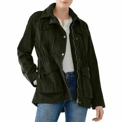 DL1961 Howard St Womens Cold Weather Denim Utility Jacket