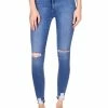 DL1961 Farrow Womens Distressed Raw Hem Skinny Jeans