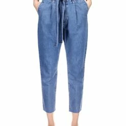 DL1961 Susie Womens Belted Distressed Tapered Leg Jeans