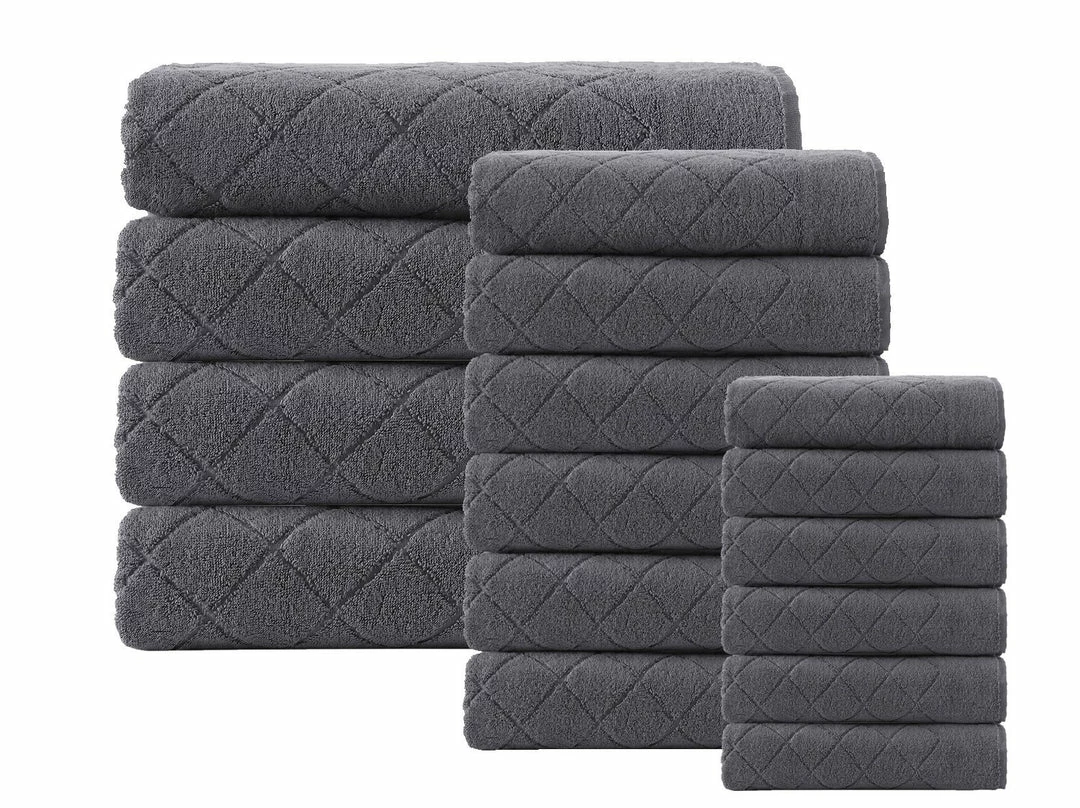 Enchante Home Gracious Turkish Cotton 16 pcs Towel Set 3 Enchante Home Gracious Turkish Cotton 16 pcs Towel Set - Image 3