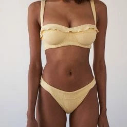 Revel Rey women Elliott Bottom-Canary Cable Knit