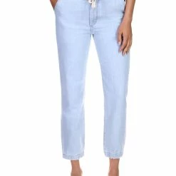 DL1961 Gwen Womens Drawstring Light Wash Jogger Jeans