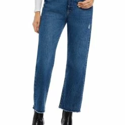 DL1961 Emilie Womens Ankle Button Fly Straight Leg Jeans