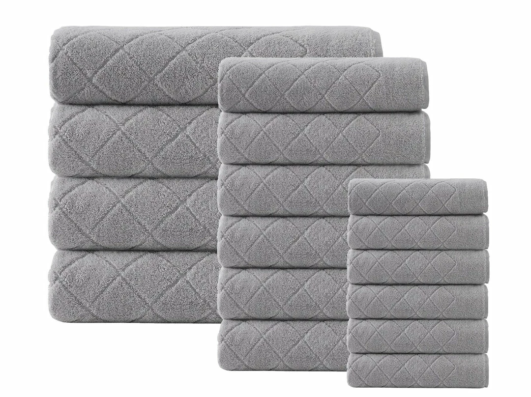 Enchante Home Gracious Turkish Cotton 16 pcs Towel Set 7 Enchante Home Gracious Turkish Cotton 16 pcs Towel Set - Image 7