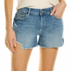 women DL1961 Karlie Bedford Blue Boyfriend Short
