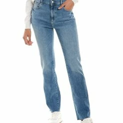 women DL1961 Patti Glacier Raw High-Rise Vintage Straight Jean