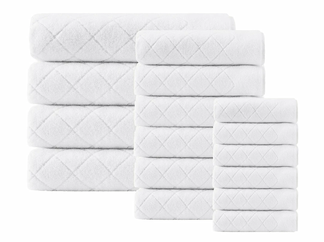 Enchante Home Gracious Turkish Cotton 16 pcs Towel Set 5 Enchante Home Gracious Turkish Cotton 16 pcs Towel Set - Image 5