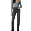 DL1961 Patti Womens Raw Hem High Rise Straight Leg Jeans