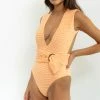 Revel Rey women Dean One Piece-Peach Pleat